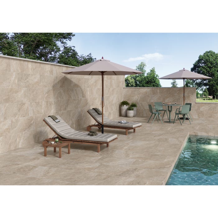 Bricomart PORCELÁNICO PISCINA 37X75CM NUBLE STONE ANTIDESLIZANTE