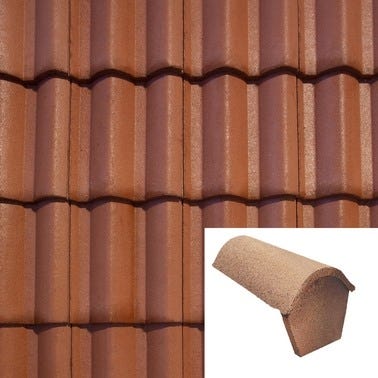 Bricomart PRINCIPIO DE CUMBRERA TEJA LATINA MASA ROJO