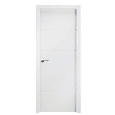 Bricomart PUERTA ABATIBLE EN BLOCK LACADA BLANCA 62 5CM CIEGA DERECHA