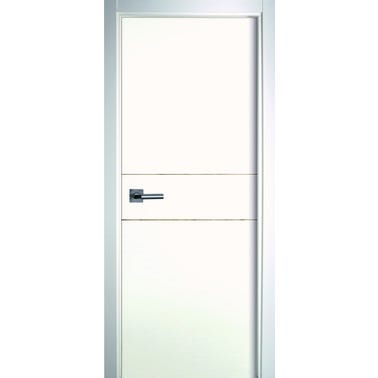 Bricomart PUERTA ABATIBLE EN BLOCK LACADA BLANCA 62 5CM CIEGA DERECHA