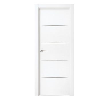 Bricomart PUERTA ABATIBLE EN BLOCK LACADA BLANCA 62 5CM CIEGA DERECHA