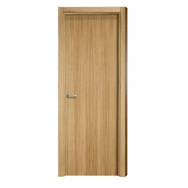 Bricomart PUERTA ABATIBLE EN BLOCK MELAMINA ROBLE P 72 5CM CIEGA IZQUIERDA