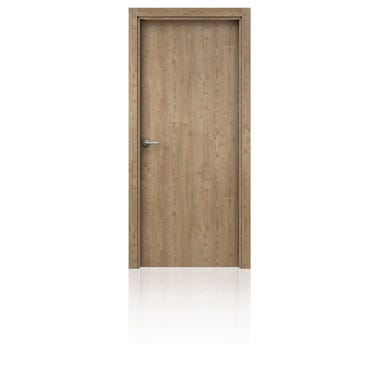 Bricomart PUERTA ABATIBLE EN BLOCK VINILO CASTAÑO 62 5CM CIEGA DERECHA