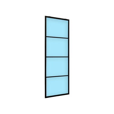 Bricomart PUERTA ALUMINIO CORREDERA ATELIER 4 PAÑOS NEGRO 75X208