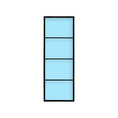 Bricomart PUERTA ALUMINIO CORREDERA ATELIER 4 PAÑOS NEGRO 75X208