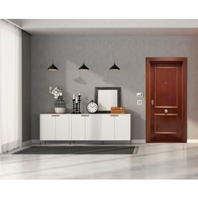 Bricomart PUERTA ENTRADA ACORAZADA SAPELLY 2 CUADROS 80 CM DERECHA