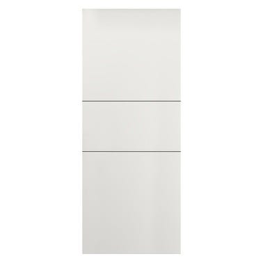 Bricomart PUERTA INTERIOR EN BLOCK LACADA BLANCA NEGRA VT2 62 5 CM DERECHA