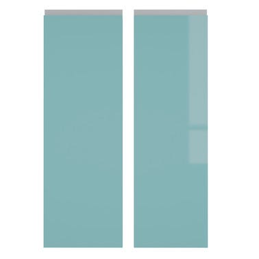 Bricomart PUERTA PARA MUEBLE DE COCINA ALICANTE AGUAMARINA BRILLO PET 80X66CM