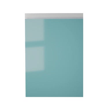Bricomart PUERTA PARA MUEBLE DE COCINA ALICANTE AGUAMARINA BRILLO PET 80X15CM