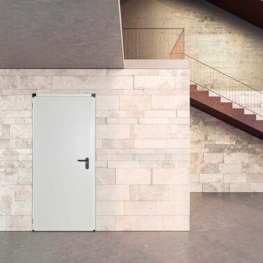 Bricomart PUERTA SERVICIO MULTIUSO BLANCA 80 CM REVERSIBLE