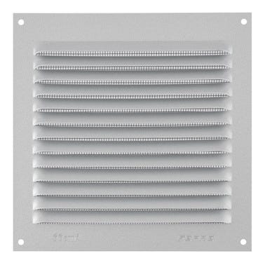 Bricomart REJILLA DE VENTILACION CON MOSQUITERA SOBREPONER ALUMINIO BRUTO 15 X 15 CM. ESPESOR 0.8 MM