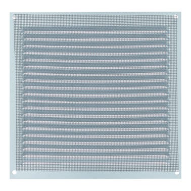 Bricomart REJILLA DE VENTILACION CON MOSQUITERA SOBREPONER ALUMINIO BRUTO 17 X 17 CM. ESPESOR 0.8 MM