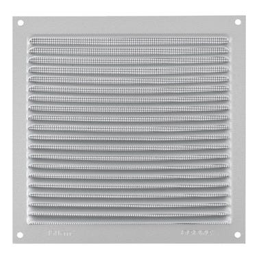 Bricomart REJILLA DE VENTILACION CON MOSQUITERA SOBREPONER ALUMINIO BRUTO 17 X 17 CM. ESPESOR 0.8 MM
