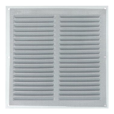 Bricomart REJILLA DE VENTILACION CON MOSQUITERA SOBREPONER ALUMINIO BRUTO 20 X 20 CM. ESPESOR 0.8 MM