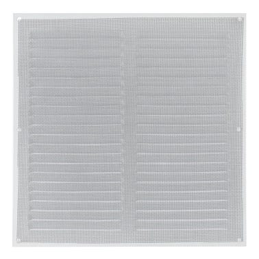 Bricomart REJILLA DE VENTILACION CON MOSQUITERA SOBREPONER ALUMINIO BLANCO 25 X 25 CM. ESPESOR 0.8 MM