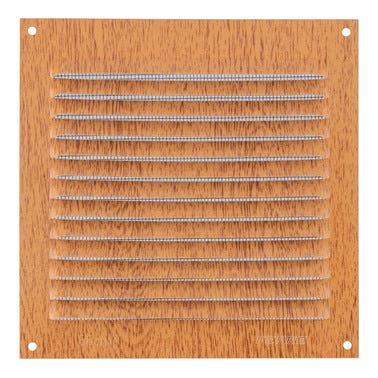 Bricomart REJILLA DE VENTILACION CON MOSQUITERA SOBREPONER ALUMINIO HAYA 15 X 15 CM. ESPESOR 0.8 MM