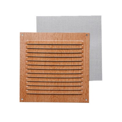 Bricomart REJILLA DE VENTILACION CON MOSQUITERA SOBREPONER ALUMINIO HAYA 15 X 15 CM. ESPESOR 0.8 MM
