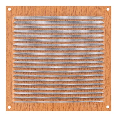Bricomart REJILLA DE VENTILACION CON MOSQUITERA SOBREPONER ALUMINIO HAYA 17 X 17 CM. ESPESOR 0.8 MM