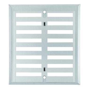 Bricomart REJILLA DE VENTILACION REGULABLE ALUMINIO 17 X 19 CM
