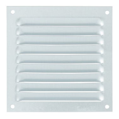 Bricomart REJILLA DE VENTILACION SOBREPONER ALUMINIO BLANCO 10 X 10 CM ESPESOR 0.6 MM