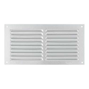 Bricomart REJILLA DE VENTILACION SOBREPONER ALUMINIO BLANCO 10 X 20 CM ESPESOR 0.6 MM