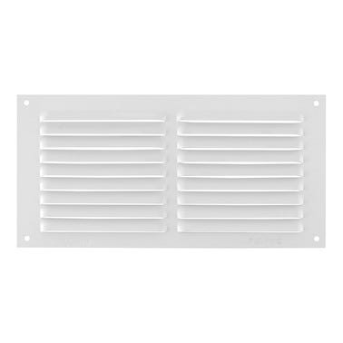 Bricomart REJILLA DE VENTILACION SOBREPONER ALUMINIO BLANCO 10 X 20 CM ESPESOR 0.6 MM