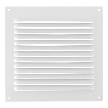 Bricomart REJILLA DE VENTILACION SOBREPONER ALUMINIO BLANCO 15 X 15 CM ESPESOR 0.6 MM