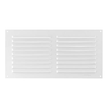 Bricomart REJILLA DE VENTILACION SOBREPONER ALUMINIO BLANCO 15 X 30 CM ESPESOR 0.6 MM