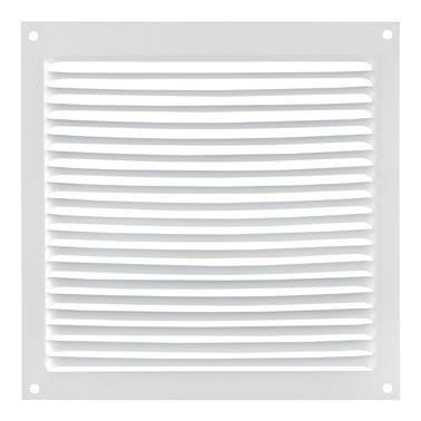 Bricomart REJILLA DE VENTILACION SOBREPONER ALUMINIO BLANCO 17 X 17 CM ESPESOR 0.6 MM