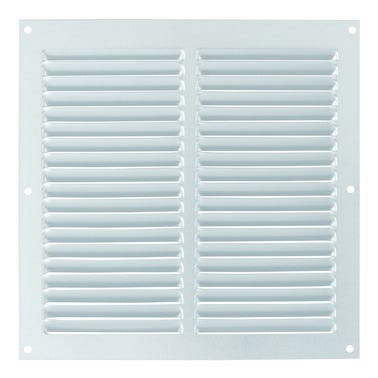 Bricomart REJILLA DE VENTILACION SOBREPONER ALUMINIO BLANCO 20 X 20 CM ESPESOR 0.6 MM