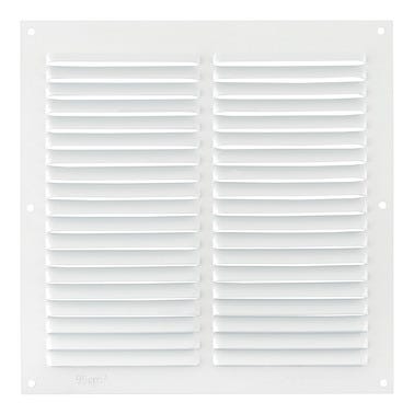 Bricomart REJILLA DE VENTILACION SOBREPONER ALUMINIO BLANCO 20 X 20 CM ESPESOR 0.6 MM