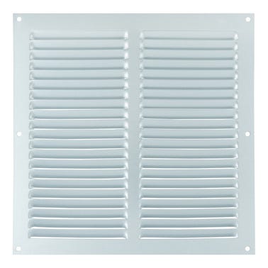 Bricomart REJILLA DE VENTILACION SOBREPONER ALUMINIO BLANCO 25 X 25 CM ESPESOR 0.6 MM