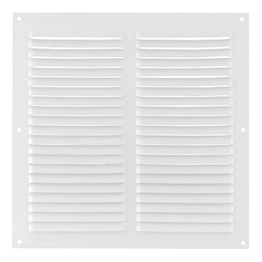 Bricomart REJILLA DE VENTILACION SOBREPONER ALUMINIO BLANCO 25 X 25 CM ESPESOR 0.6 MM