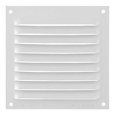Bricomart REJILLA DE VENTILACION SOBREPONER ALUMINIO BLANCO 10 X 10 CM ESPESOR 0.6 MM