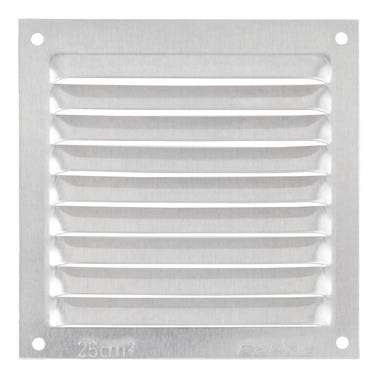 Bricomart REJILLA DE VENTILACION SOBREPONER ALUMINIO BRUTO 10 X 10 CM ESPESOR 0.6 MM