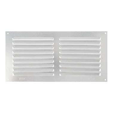 Bricomart REJILLA DE VENTILACION SOBREPONER ALUMINIO BRUTO 15 X 30 CM ESPESOR 0.6 MM
