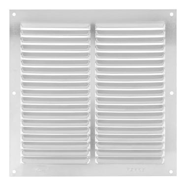 Bricomart REJILLA DE VENTILACION SOBREPONER ALUMINIO BRUTO 20 X 20 CM ESPESOR 0.4 MM