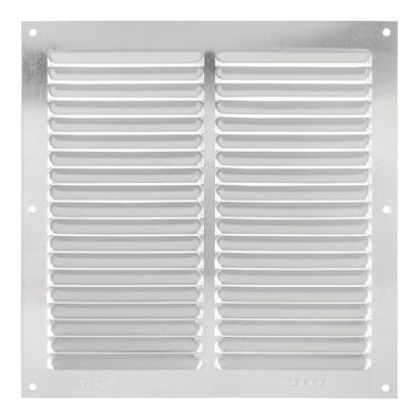 Bricomart REJILLA DE VENTILACION SOBREPONER ALUMINIO BRUTO 20 X 20 CM ESPESOR 0.6 MM