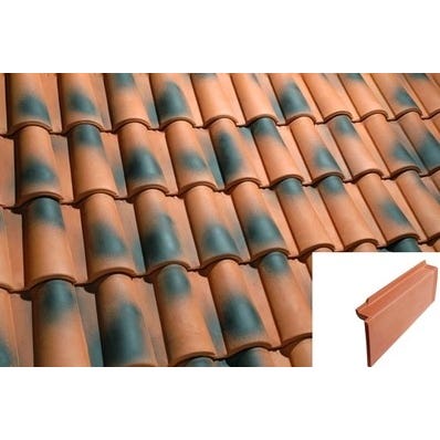 Bricomart REMATE LATERAL DERECHO PARA TEJA CERÁMICA MIXTA ROJO FLAMEADO