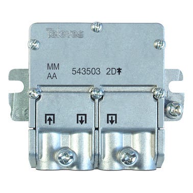 Bricomart REPARTIDOR INTERIOR 2 SALIDAS CON CONECTOR
