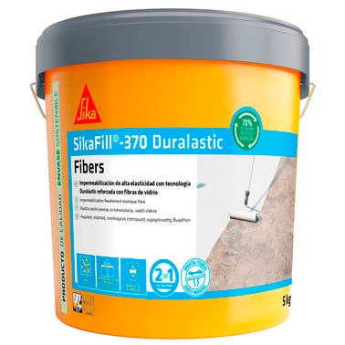 Bricomart REVESTIMIENTO ELÁSTICO SIKAFILL-370 FIBRAS 5 KG BLANCO