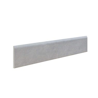 Bricomart RODAPIE CERAMICO 8X45CM CEMENTO GRIS CLARO. PACK 4 UNIDADES