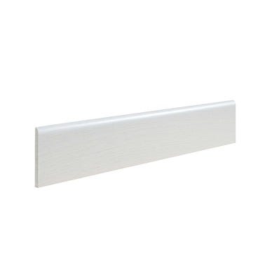 Bricomart RODAPIE CERAMICO 8X45CM MADERA BLANCO FRÍO. PACK 4 UNIDADES