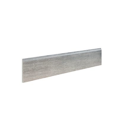 Bricomart RODAPIE CERAMICO 8X45CM MADERA GRIS. PACK 4 UNIDADES