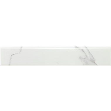 Bricomart RODAPIE CERAMICO 8X45CM MARMOL BLANCO BRILLO. PACK 4 UNIDADES