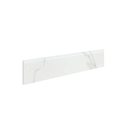 Bricomart RODAPIE CERAMICO 8X45CM MARMOL BLANCO MATE. PACK 4 UNIDADES
