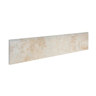 Bricomart RODAPIE CERAMICO 8X45CM MARMOL MARFIL. PACK 4 UNIDADES