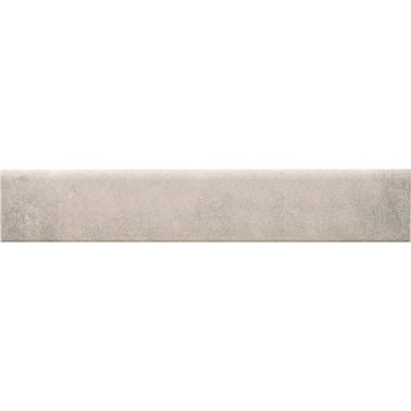 Bricomart RODAPIE CERAMICO 8X45CM RÚSTICO GRIS. PACK 4 UNIDADES