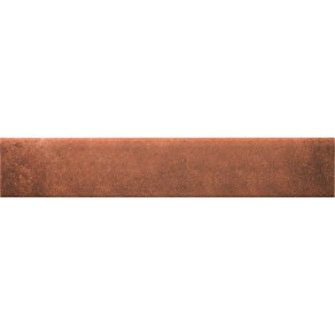 Bricomart RODAPIE CERAMICO 8X45CM RÚSTICO OSCURO. PACK 4 UNIDADES