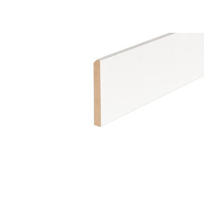 Bricomart RODAPIE MDF REVESTIDO ACABADO BLANCO 2200 X 80 X 11 MM